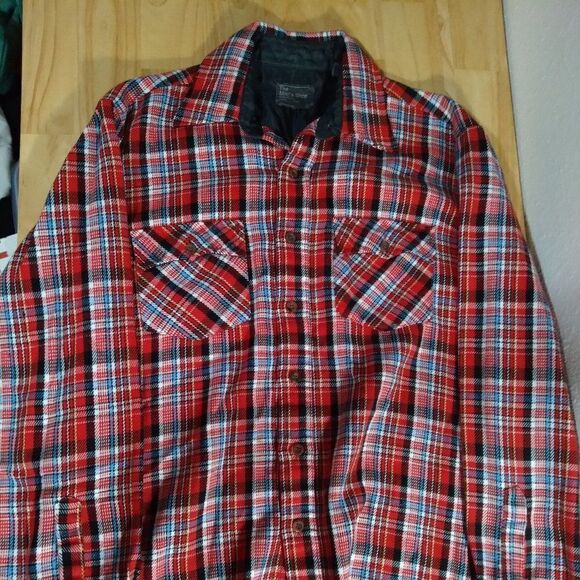 Vintage JC Penney Long Sleeve Flannel Button Shirt - Picture 2 of 8